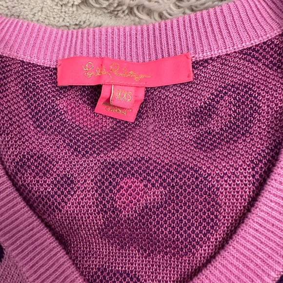 Lily Pulitzer Pink and Purple Leopard Print Sweater - Picture 3 of 3